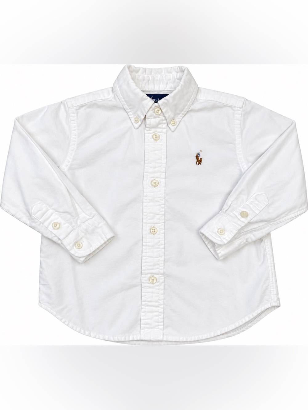 Ralph Lauren Baby Boys White Cotton Oxford Button Down Shirt 24M